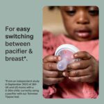 Tommee Tippee Breast-Like Pacifier, 0-6 Months, Symmetrical Design, Natural Breast-Like Baglet, BPA-Free Binkies, Rose/Green/Cream, Pack of 4 - Image 2