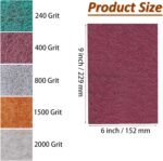 Tonmp 15 Pack 6 x 9 Inch Hand Pads Coarse Medium Fine Superfine 5 Different Specifications Assortment General Purpose Scouring Pad Ideal for Garden Tools and Grills,Automotive Body Tools - Image 2