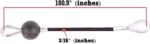 TreadLife Fitness Replacement Cables w/Hook Assembly (2 x Cables) - Replacement for Bowflex PR3000 Gym - 150" Inch - (Pair) - Image 2