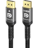 Ubluker 10K 8K DisplayPort 2.1 Cable 54Gbps 6.6 FT, Certified DP to DP Cord 4K 240Hz 165Hz 144Hz 120Hz 10K 8K 120Hz Nylon Braided UHBR HDCP2.3 FreeSync G-Sync RTX5090 Gaming Monitor PC Projector