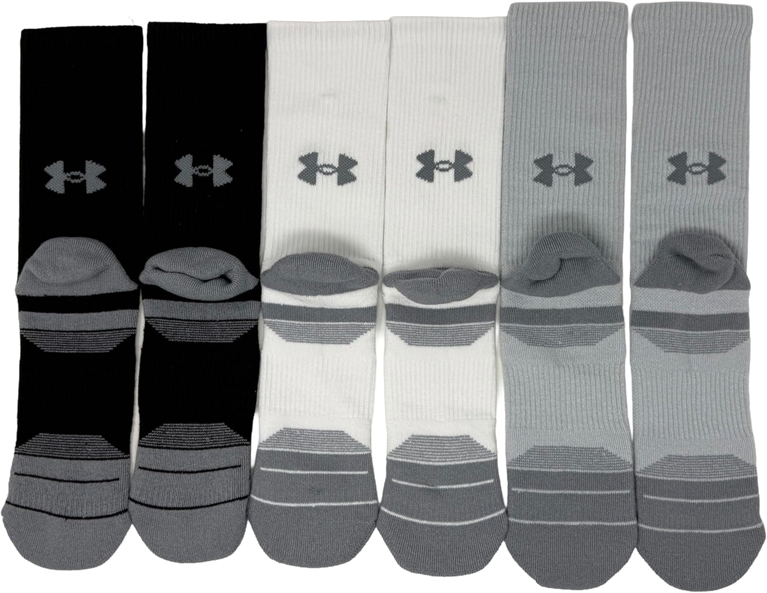 Under-Armour-Mens-UA-Performance-Tech-Cushioned-Crew-Socks.jpg Under Armour Men's UA Performance Tech Cushioned Crew Socks - 6 Pack - Image 1