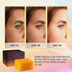 VALITIC Kojic Acid Dark Spot Remover Soap Bars with Vitamin C, Retinol, Collagen, Turmeric - Original Japanese Complex Infused with Hyaluronic Acid, Vitamin E, Shea Butter, Castile Olive Oil (3 Pack) - Image 2