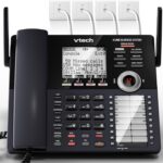 VTech AM18447 Main Console 4-Line Small Business Phone System - Expandable to 10 Stations, Digital Answering Machine, Auto Attendant, Intercom & Custom Music on Hold, Black