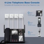 VTech AM18447 Main Console 4-Line Small Business Phone System - Expandable to 10 Stations, Digital Answering Machine, Auto Attendant, Intercom & Custom Music on Hold, Black - Image 2
