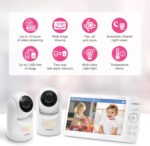 VTech Baby Monitor No WiFi, 2 Cameras, 7" IPS Split Screen, 5000mAh 12Hr Battery, 360° PTZ, 4X Zoom, Night Vision | Advanced HQ Max Twin - Image 2