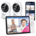VTech RM7764-2HD Smart WiFi Baby Monitor with 2 Cameras, 1080p HD Video, 360° Pan & Tilt, 10x Zoom, 7" HD Parent Unit, Night Vision, Soothing Sounds, 2-Way Talk, Temperature & Motion Detection