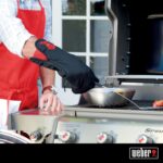 Weber Barbecue Mitt – Black Cotton Grill Mitt with Red Kettle Embroidery, Foldable Cuff, One‑Size‑Fits‑Most - Image 2