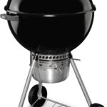 Weber Original Kettle Premium Charcoal Grill, 22-Inch, Black – Outdoor BBQ Grill with Built‑In Thermometer, Heat Control Dampers & One‑Touch™ Cleaning System