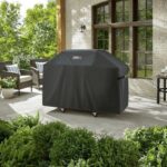 Weber Premium Outdoor Grill Cover – Water‑Resistant Weather‑Protective Grill Cover for Genesis 300 Series (3 Burners) Gas Grills, Durable Black Fabric with Secure Fastening Straps - Grill Accessories - Image 2