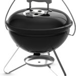 Weber Smokey Joe 14" Charcoal Grill – Portable Compact Charcoal BBQ Kettle with Tuck‑N‑Carry® Lid Lock & Durable Porcelain‑Enameled Finish for Outdoor Cooking