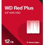 Western Digital 12TB WD Red Plus NAS Internal Hard Drive HDD - 7200 RPM, SATA 6 GB/s, CMR, 512 MB Cache, 3.5" - WD120EFGX