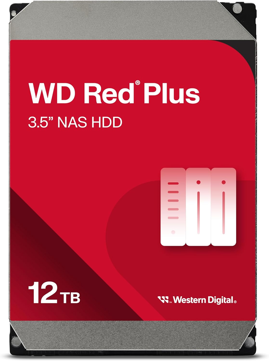 Western-Digital-12TB-WD-Red-Plus-NAS-Internal-Hard-Drive.jpg Western Digital 12TB WD Red Plus NAS Internal Hard Drive HDD - 7200 RPM, SATA 6 GB/s, CMR, 512 MB Cache, 3.5" - WD120EFGX - Image 1