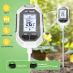 YAMRON 4-in-1 Soil Moisture Meter Digital Plant Temperature/Soil Moisture/pH Meter/Sunlight Intensity Backlight LCD Display Soil Test Meter for Gardening, Farming and Outdoor Plants - Image 2