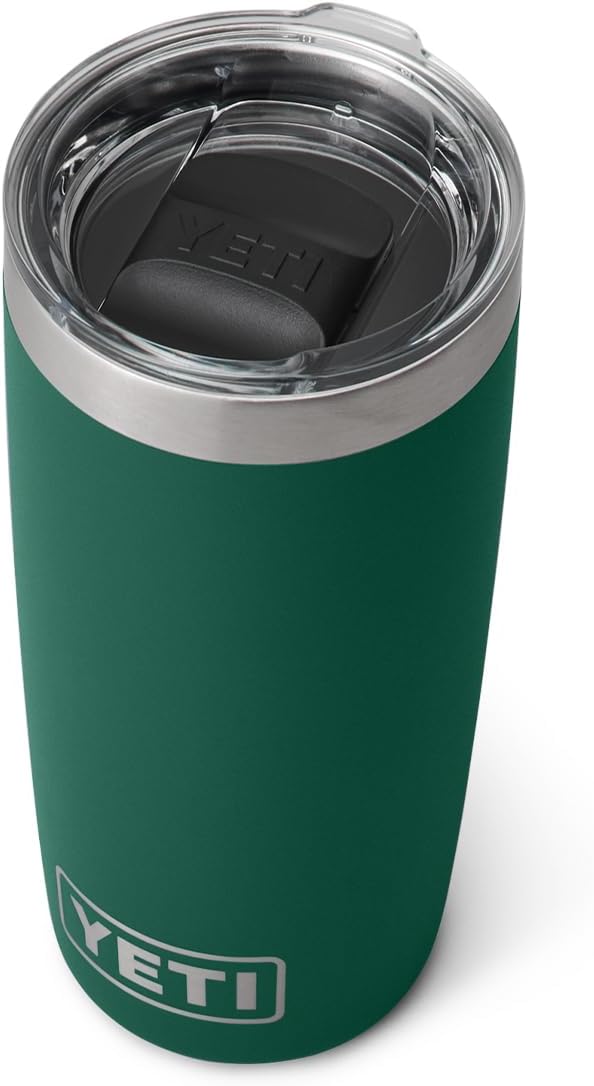 YETI-Rambler-10-oz-Tumbler-Stainless-Steel-Vacuum-Insulated-with.jpg YETI Rambler 10 oz Tumbler, Stainless Steel, Vacuum Insulated with MagSlider Lid, Black Forest Green - Image 1