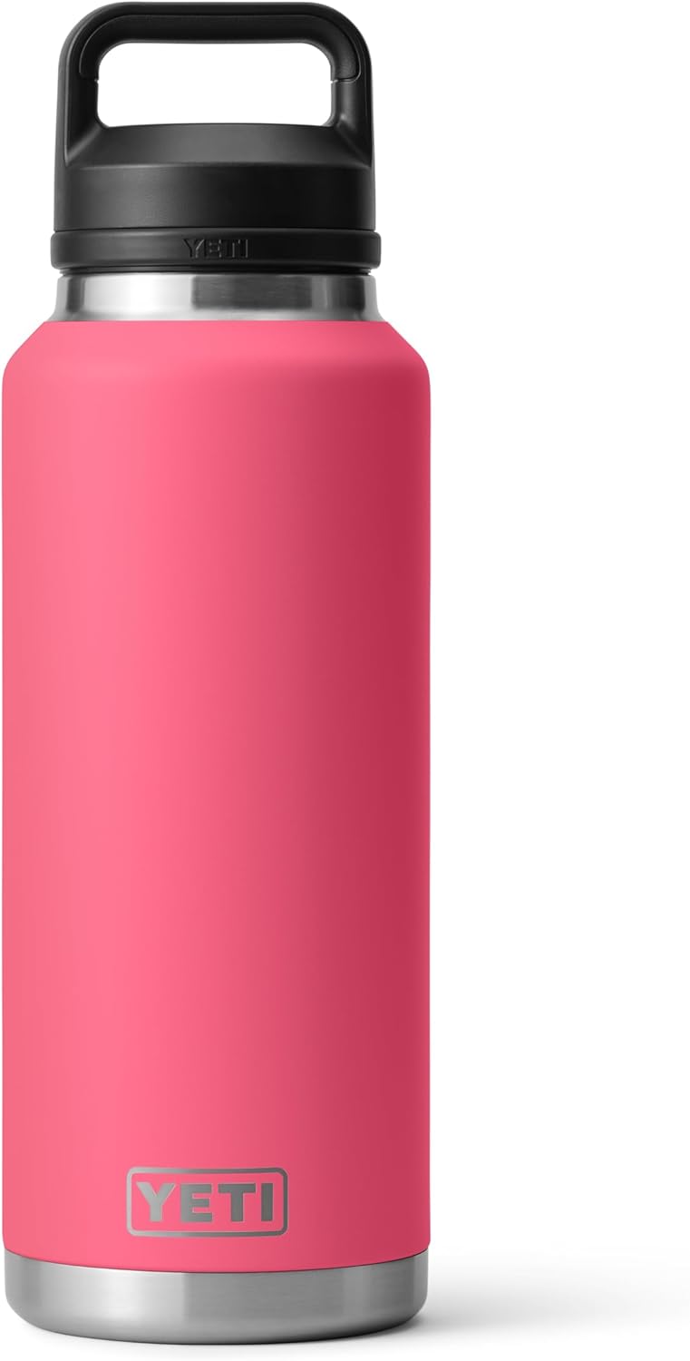 YETI-Rambler-46-oz-Bottle-Leakproof-Vacuum-Insulated-Stainless-Steel.jpg YETI Rambler 46 oz Bottle, Leakproof, Vacuum Insulated, Stainless Steel with Chug Cap, Tropical Pink - Image 1