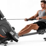 YOSUDA Rowing Machine for Home, Magnetic Rower Machine for Beginners to Athletes, Use with Resistance Adjustment Function, Bluetooth, App Supported, LCD Monitor, and Comfortable Seat Cushion