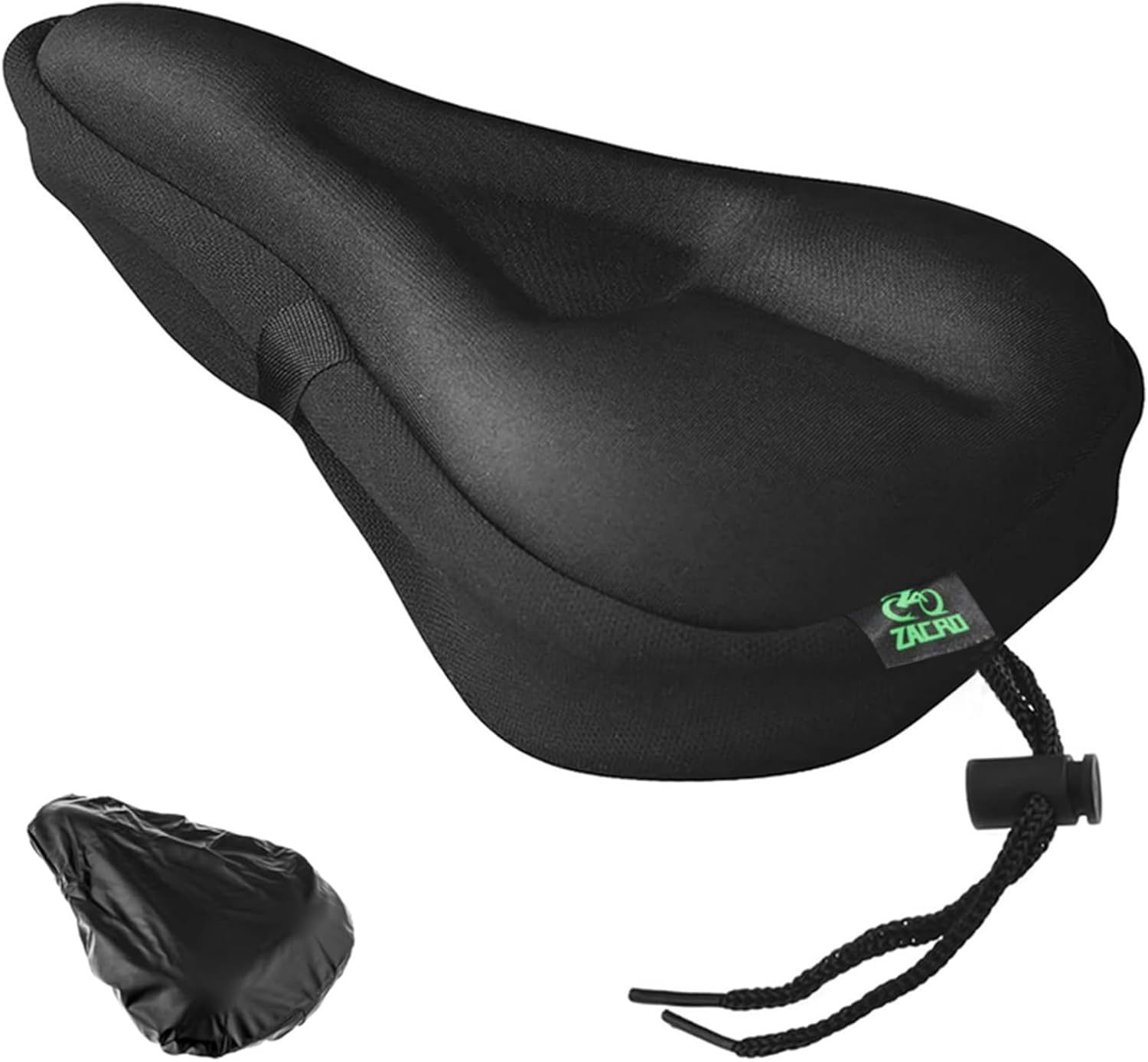 Zacro-Bike-Seat-Cushion-Gel-Padded-Bike-Seat-Cover.jpg Zacro Bike Seat Cushion - Gel Padded Bike Seat Cover for Men Women Comfort, Extra Soft Exercise Bicycle Seat Compatible with Peloton, Outdoor & Indoor Bike Saddles - Image 1