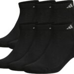 adidas Men's Athletic Cushioned Low Cut Ankle Socks (6 Pairs) Durable & Comfortable