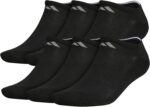 adidas Men's Athletic Cushioned No Show Socks (6 Pairs) Durable & Comfortable