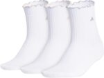 adidas Ruffle Quarter Ankle Socks 3-Pairs