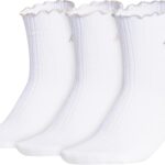 adidas Ruffle Quarter Ankle Socks 3-Pairs
