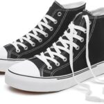 hash bubbie High Top Sneakers for Women Classic High Tops Canvas Shoes Lace up Women's Fashion Sneaker