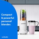 nutribullet Pro Personal Blender, Shakes, Smoothies, Food Prep, and Frozen Blending, 32 Ounce Cup, 24 Ounce Cup, Flip-top Travel Lid, 900 Watt, Matte White, NB9-0901AW - Image 2