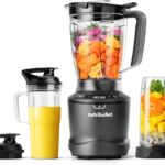 nutribullet SmartSense Blender Combo, 1400W, 64oz Pitcher, 32oz & 24oz Cups, 5-Speed, Smoothies, Ice and Frozen Fruit, Nut Milk, Soup, Gunmetal Gray, NBF50700