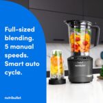 nutribullet SmartSense Blender Combo, 1400W, 64oz Pitcher, 32oz & 24oz Cups, 5-Speed, Smoothies, Ice and Frozen Fruit, Nut Milk, Soup, Gunmetal Gray, NBF50700 - Image 2