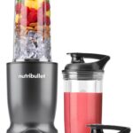 nutribullet Turbo Personal Blender, Shakes, Smoothies, Food Prep, and Frozen Blending, 32 Ounce Cup, 24 Ounce Cup, (2) Flip-top Travel To-Go Lids, 1000 Watt, Gunmetal, NB50400