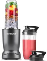 nutribullet Turbo Personal Blender, Shakes, Smoothies, Food Prep, and Frozen Blending, 32 Ounce Cup, 24 Ounce Cup, (2) Flip-top Travel To-Go Lids, 1000 Watt, Gunmetal, NB50400