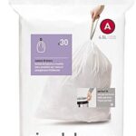 simplehuman code A custom fit liners, (30 liners), 4.5 L/1.2 gallon, White